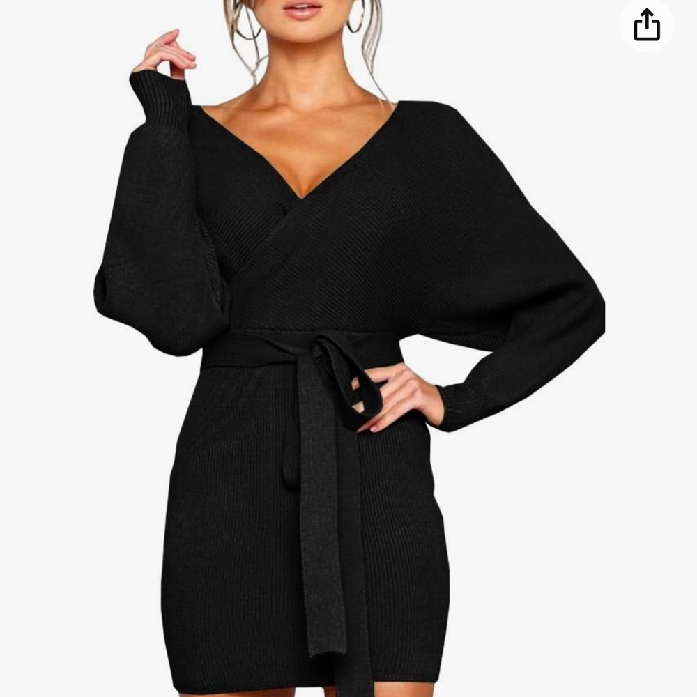 New Black Sweater Dress Size Medium - Picture 9 of 9